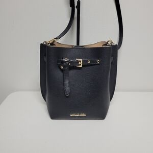 Michael Kors Emilia Small Bucket  Messenger Crossbody Bag.